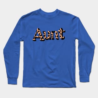 Aunt Leopard Print Long Sleeve T-Shirt